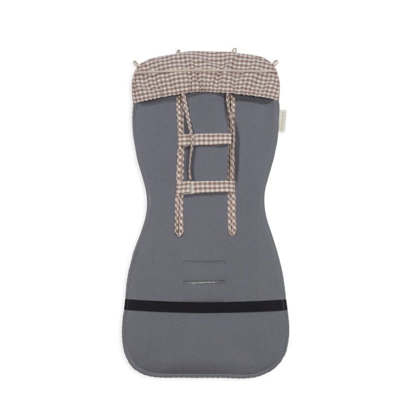 Forra acolchoada Vichy Moka da Walking Mum 5